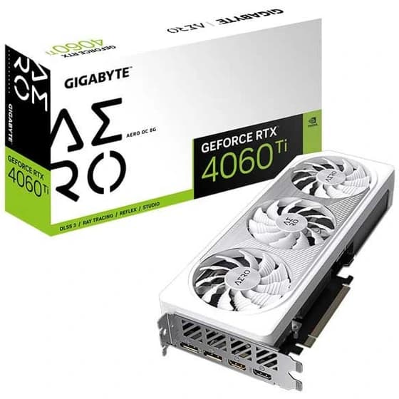 کارت گرافیک گیگابایت مدل GeForce RTX 4060 Ti AERO OC 8G سفید — تصویر ۷