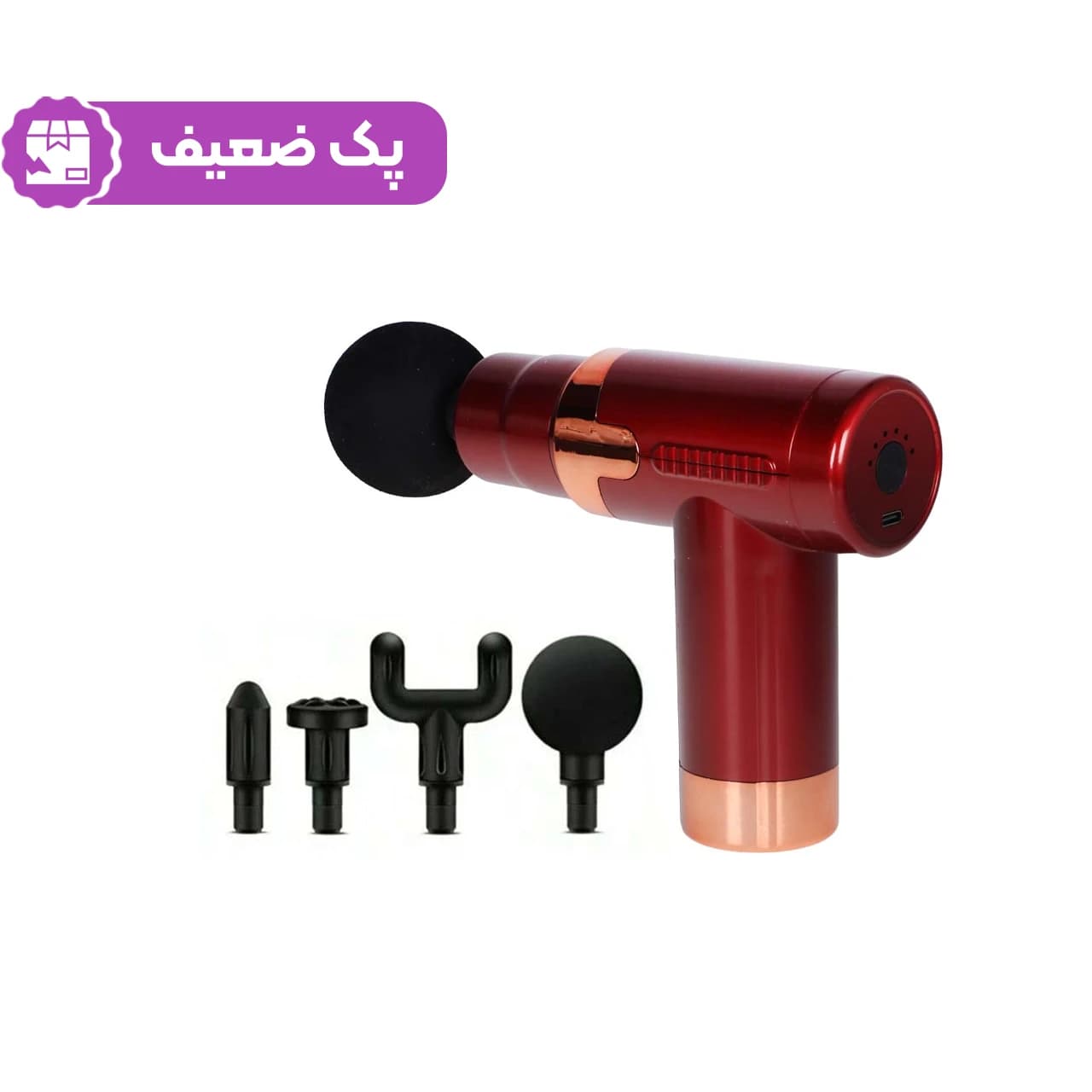 ماساژور شارژی تفنگی مدل JY-760 – قرمز (پک ضعیف)