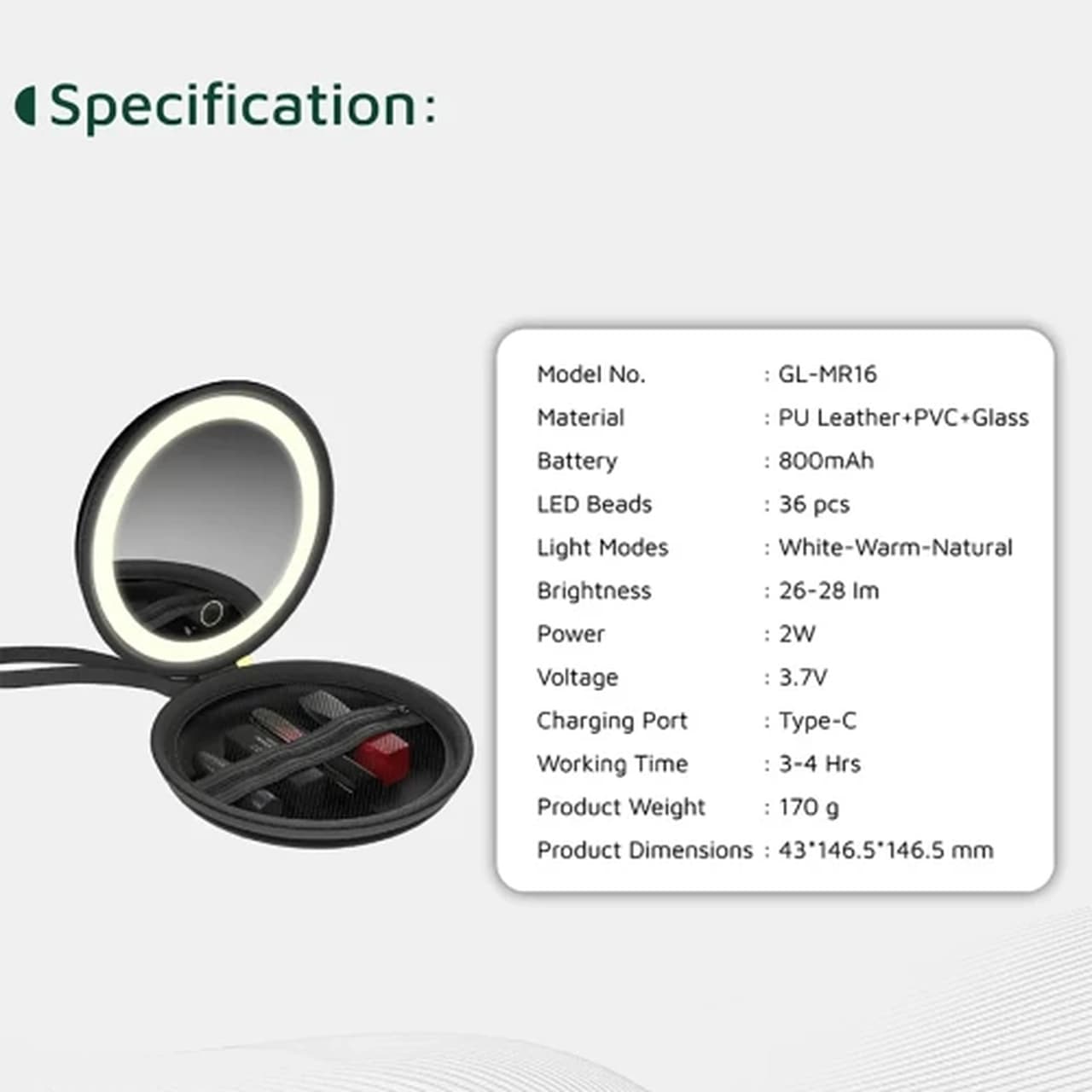 کیف لوازم آرایشی Green Lion مدل GNMNMPCHBK – مشکی (گارانتی 6 ماهه شرکتی) — تصویر ۸
