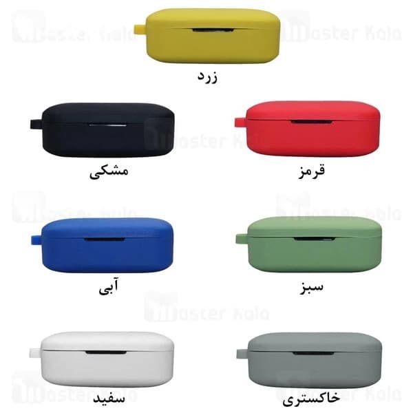 کاور محافظ سیلیکونی هندزفری کیو سی وای Xiaomi QCY T5 Earphone Silicone Case دارای قلاب آویز — تصویر ۲