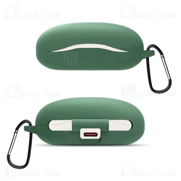 کاور محافظ سیلیکونی هندزفری شیائومی Xiaomi 1More Comfobuds 2 Earphone Silicone Case دارای قلاب آویز — تصویر ۳