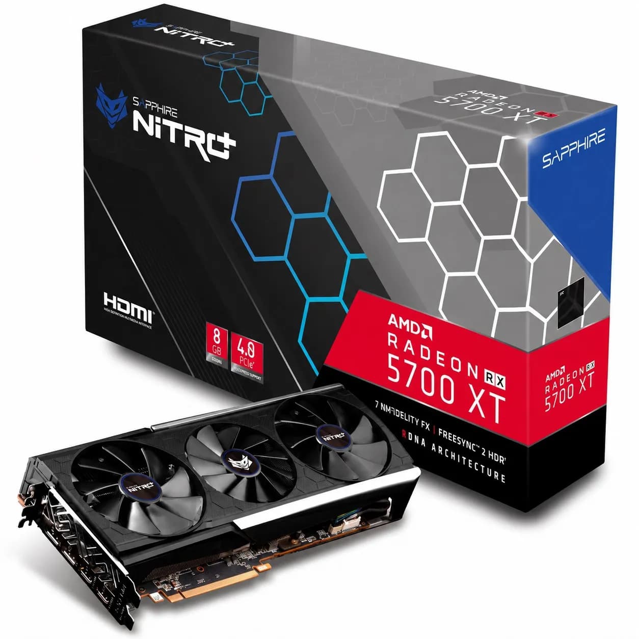 کارت گرافیک کاکرده سافایر مدل rx 5700xt nitro plus (با باکس)