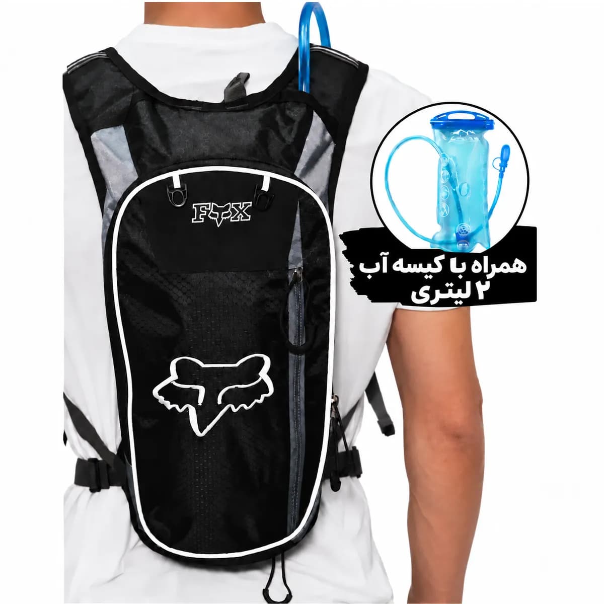 کوله پشتی کمل بگ مدل FOX BLACK SILVER — تصویر ۲