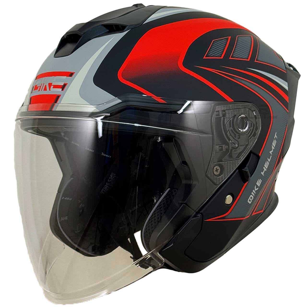 کلاه کاسکت بدون فک QIKE مدل FLASH RED