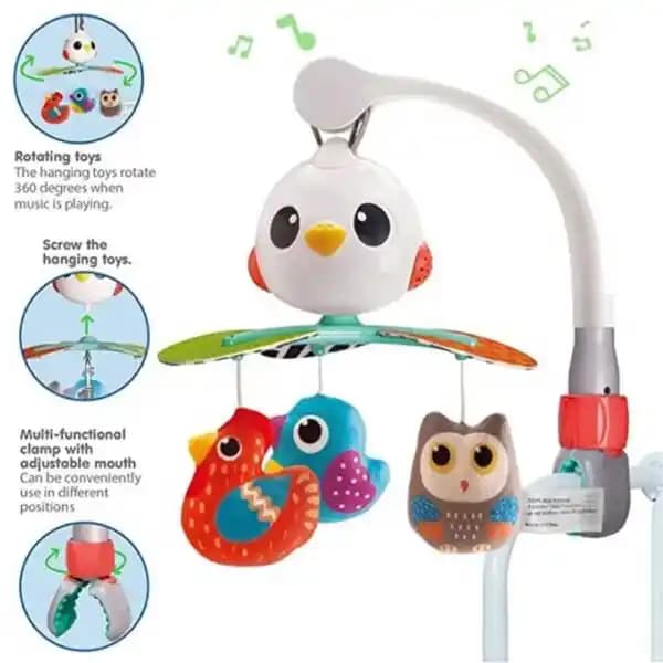 آویز موزیکال تخت و کریر برند هولی تویز HUILE TOYS — تصویر ۲
