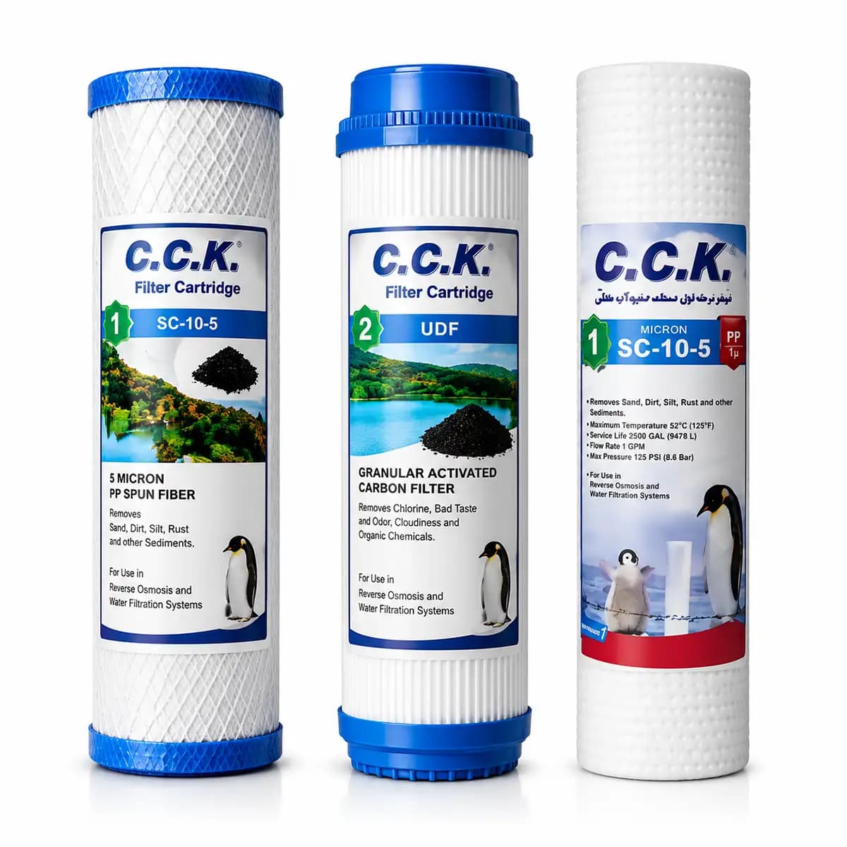 پک فیلتر یدکی تصفیه آب CCK سهتایی هوزینگی