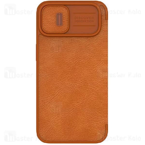 کیف چرمی نیلکین آیفون Apple iPhone 14 Plus Nillkin Qin Pro Leather Case دارای محافظ دوربین — تصویر ۶
