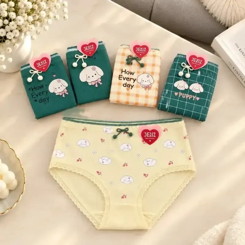 شورت عروسکی وارداتی تمام نخ ضد حساسیت طرح دخترونه سایز 36 تا 40 — تصویر ۷