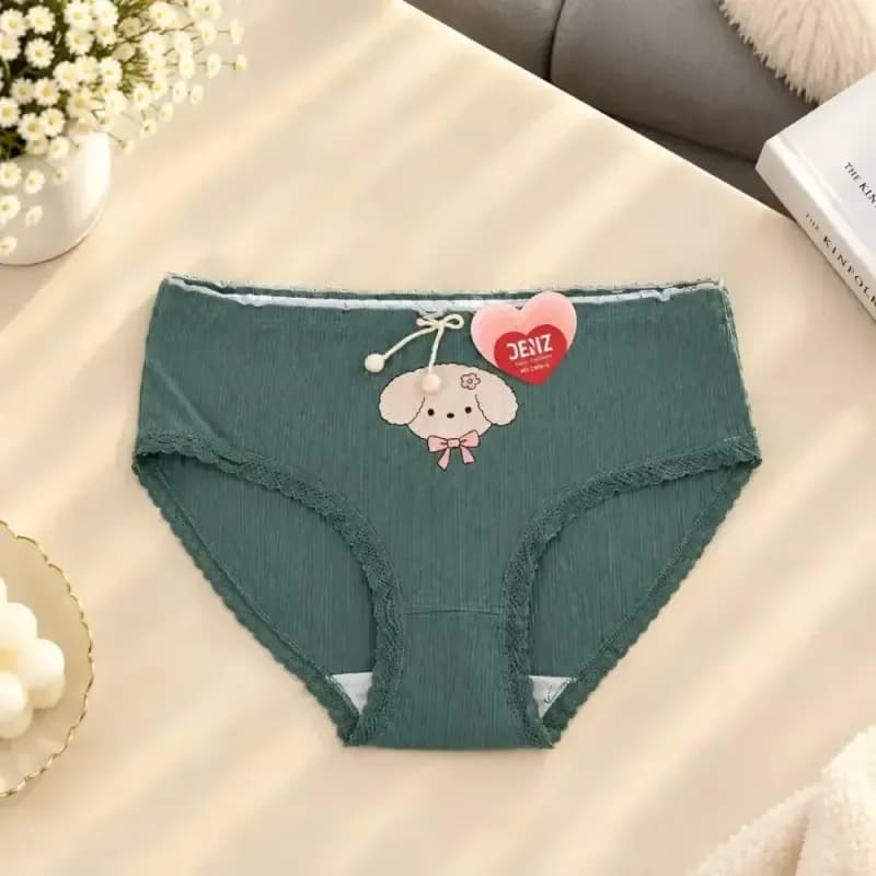 شورت عروسکی وارداتی تمام نخ ضد حساسیت طرح دخترونه سایز 36 تا 40 — تصویر ۲