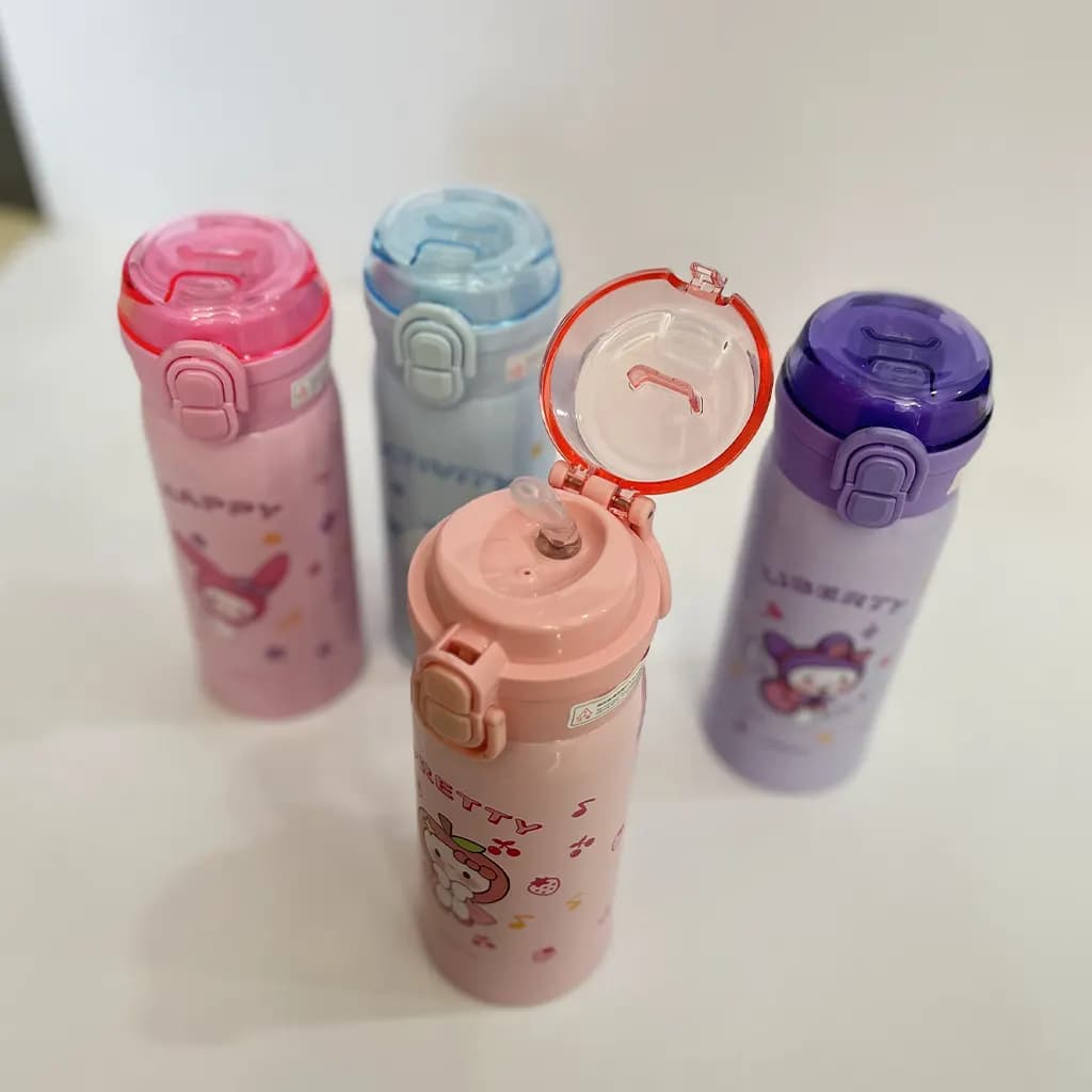 قمقمه فلاسکی استیل 304 دوحالته 350 و 500 میل HSCUP طرح فانتزی — تصویر ۴