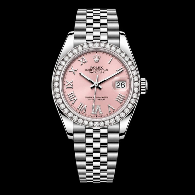 رولکس Datejust 36 صورتی رومی با بزل نگیندار | رفرنس M126284RBR-0057