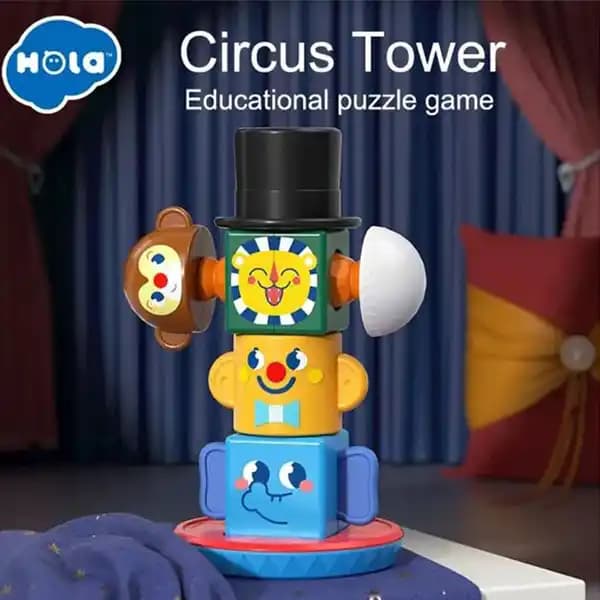 اسباب بازی برج هوش مگنتی هولی تویز HUILE TOYS — تصویر ۶