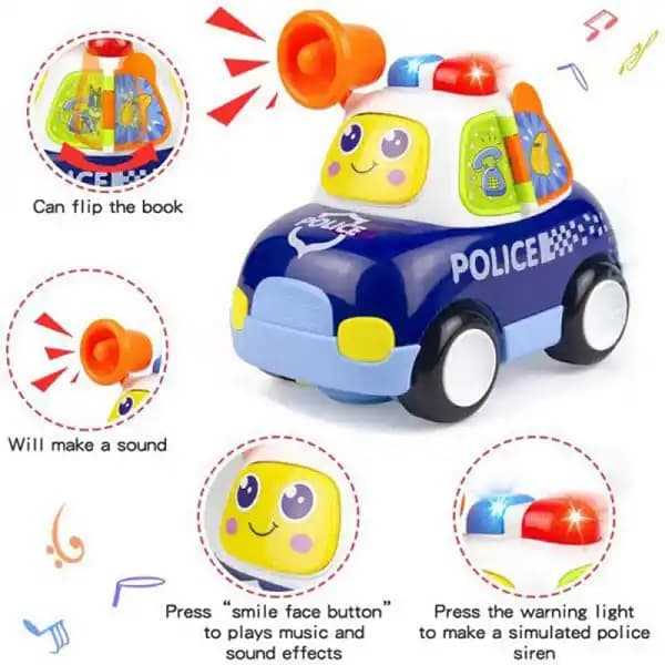 اسباب بازی موزیکال طرح ماشین پلیس برند هولی تویز HOLA TOYS — تصویر ۲