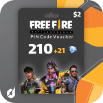 گیفت کارت 210 جم Free Fire
