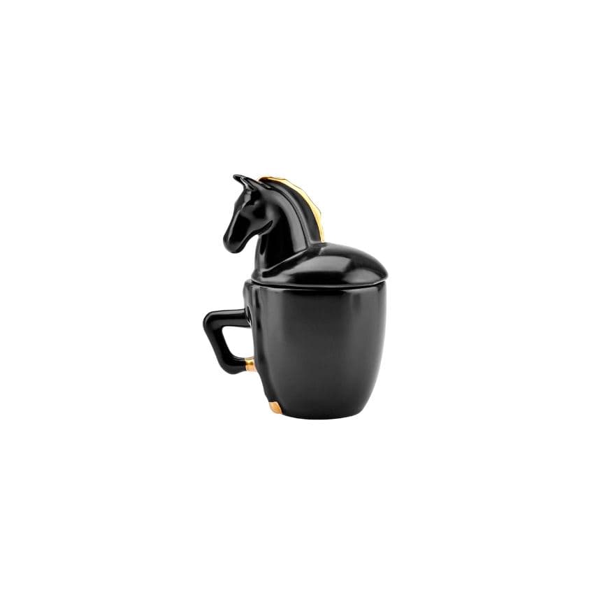 ست قهوه خوری دونفره Karaca Black Horse ( با 8 قیراط طلای خالص) کاراجا — تصویر ۸