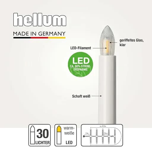 ریسه شمعی LED کریسمس Hellum — تصویر ۲
