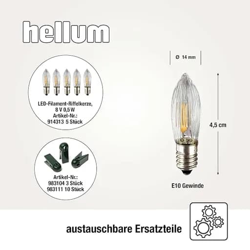 ریسه شمعی LED کریسمس Hellum — تصویر ۳