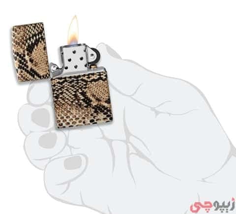 فندک زیپو اصل کد 48256 – Original Zippo Snake Skin — تصویر ۴