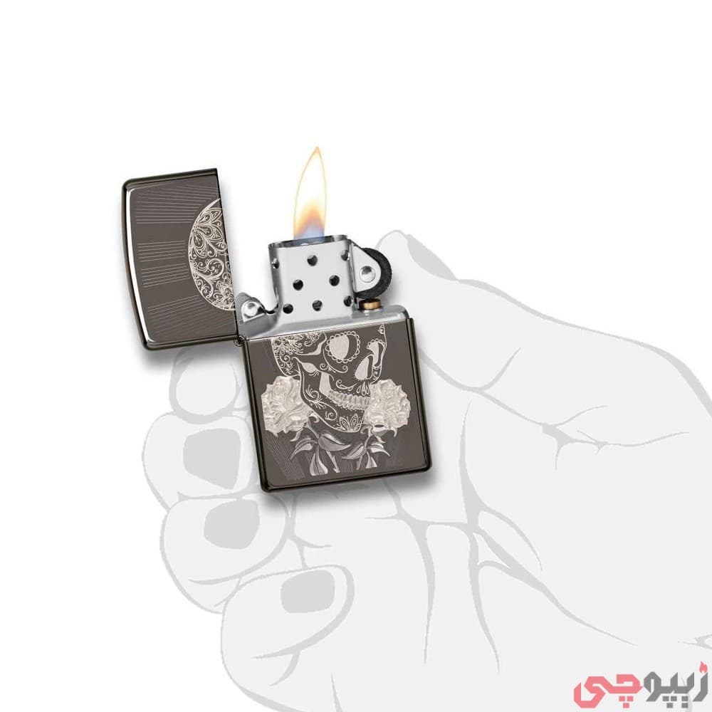 فندک زیپو اصل کد 29883 – Zippo Fancy Skull Design — تصویر ۴