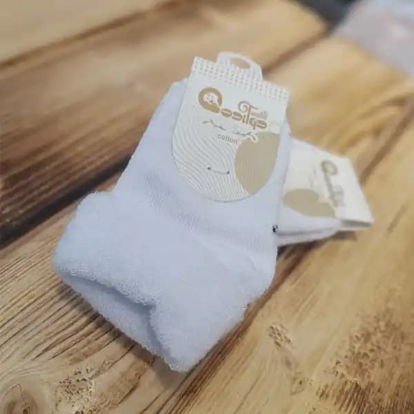 جوراب نوزادی مچدار ساده برند TWELVE 12