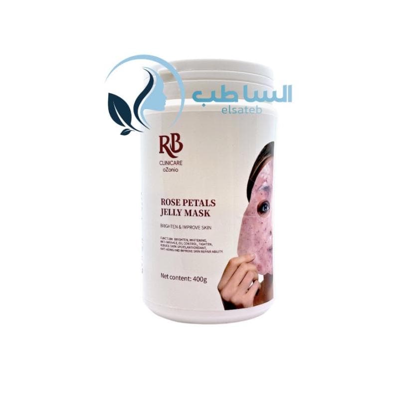 ماسک هیدروژلی گلبرگ گل رز اربی کلینیکر (ریوبلو) ۴۰۰ گرمی RB CLINICARE oZinio