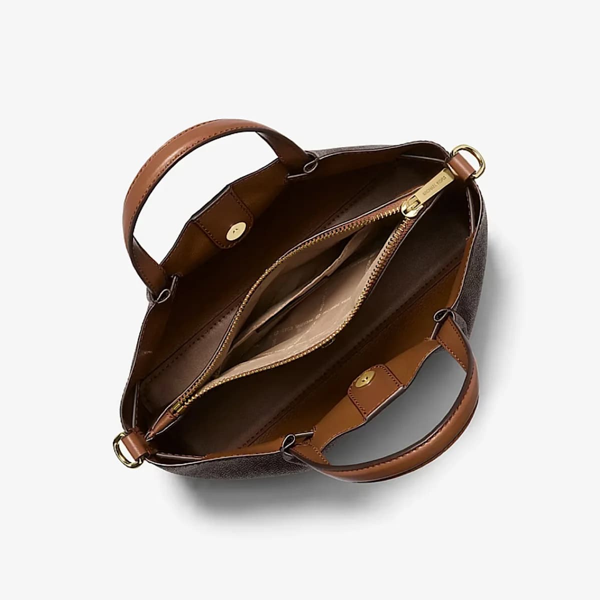 کیف مایکل کورس ( Michael Kors Carson Signature Logo Satchel Bag) — تصویر ۳