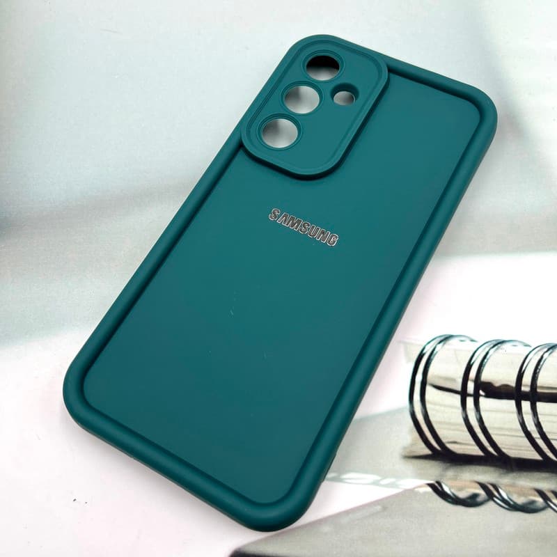 قاب گوشی Galaxy A55 سامسونگ Armor Case ضد ضربه سیلیکونی تانک سولید محافظ لنز دار برجسته سبز کد 266673 — تصویر ۲