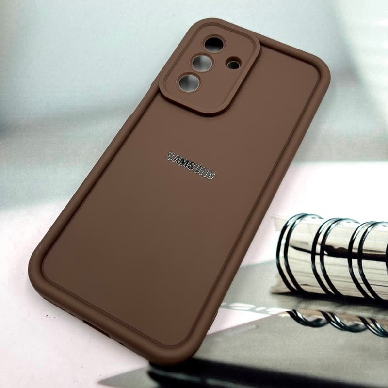 قاب گوشی Galaxy A26 سامسونگ Armor Case ضد ضربه سیلیکونی تانک سولید محافظ لنز دار برجسته موکا کد 599619 — تصویر ۲