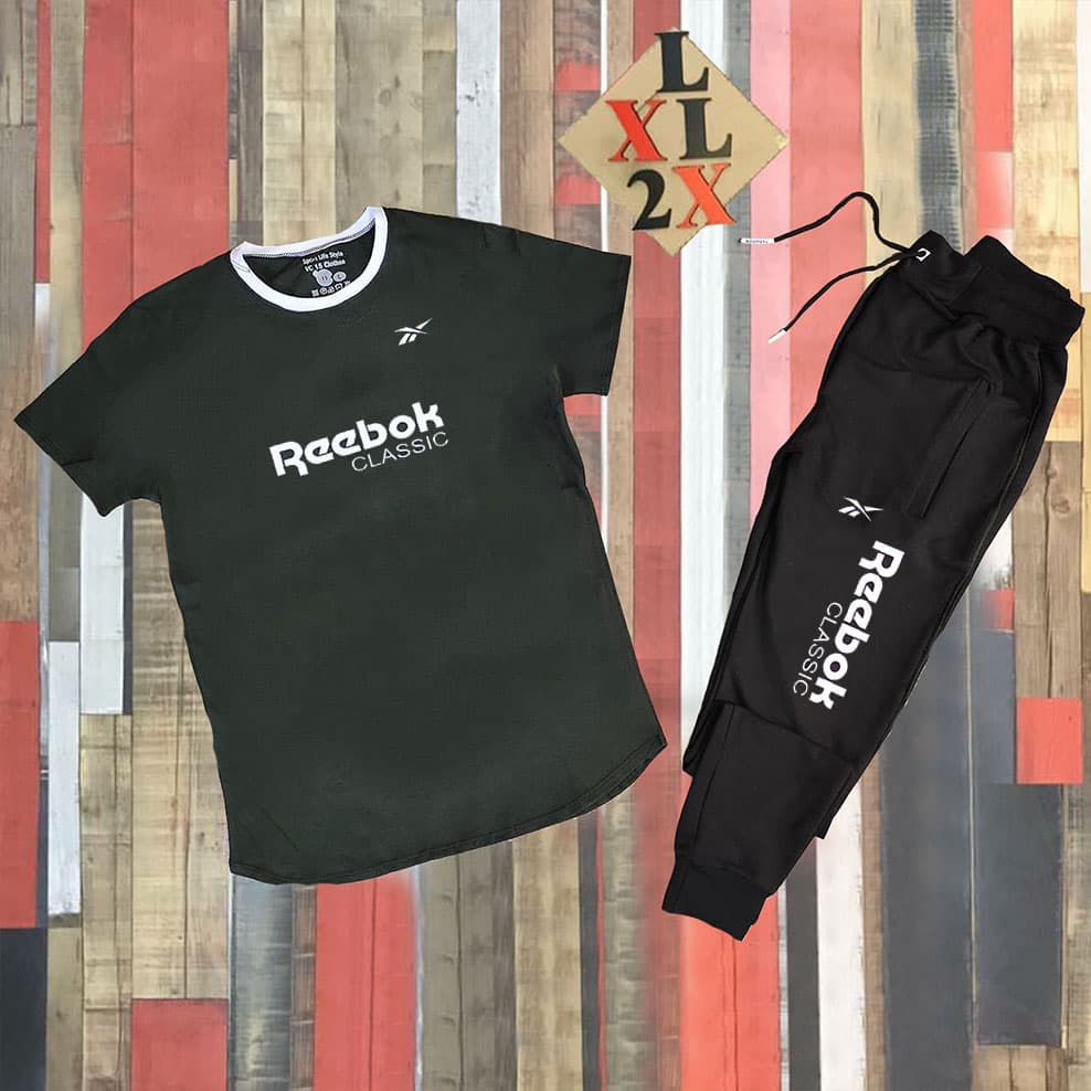 ست تیشرت آستین کوتاه و شلوار REEBOKCLASSIC سبز کد 174
