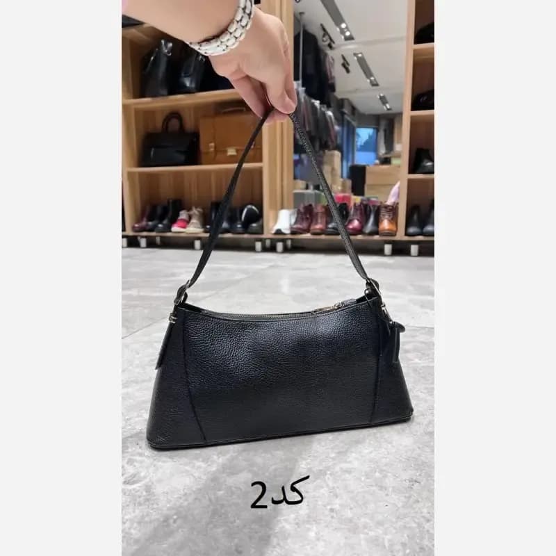 کیف دوشی و دستی چرم طبیعی گاوی مدل شاندیز سایز 24×15 رنگی — تصویر ۲