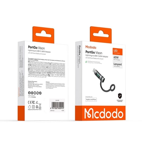 تبدیل لایتنینگ به تایپ سی مک دودو Mcdodo OT-0180 توان 60 وات — تصویر ۸