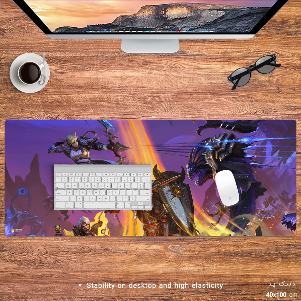 دسک پد هومرو مدل HX613 طرح World of Warcraft سایز 40×100 سانتیمتر — تصویر ۳