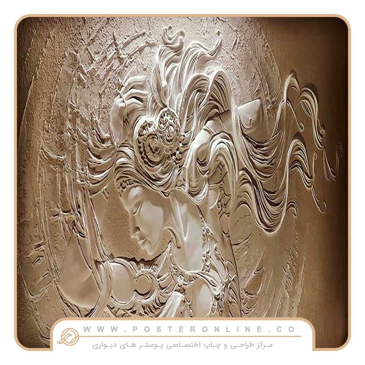 پوستر دیواری لاکچری کچبری مجسمه کد m-12439 — تصویر ۲
