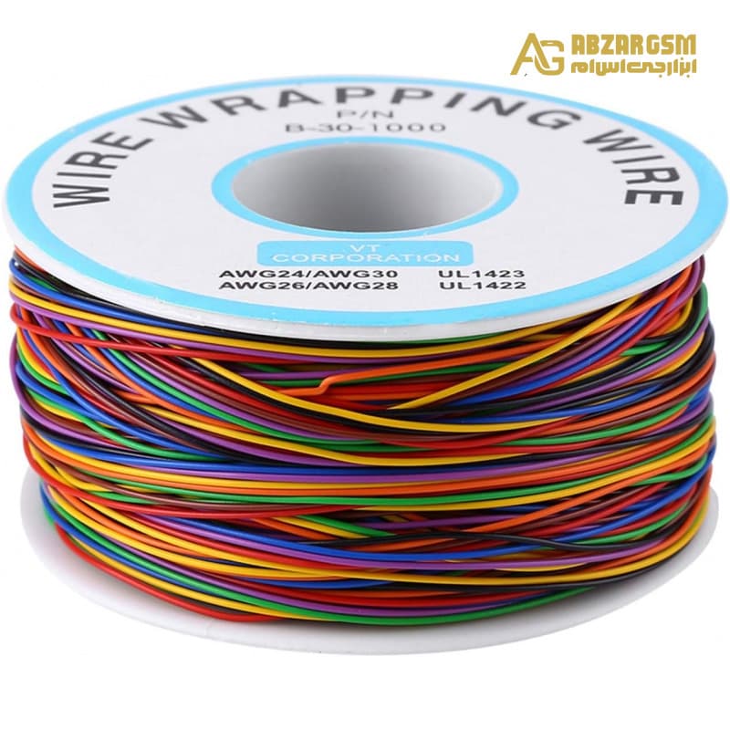 سیم وایرپ WRAPPING حلقه ای هشت رنگ کد B-30-1000