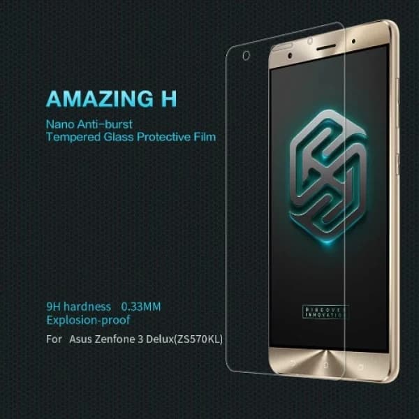 محافظ صفحه نمایش شیشه ای نیلکین ایسوس Nillkin H Glass Asus Zenfone 3 Deluxe ZS570KL — تصویر ۴