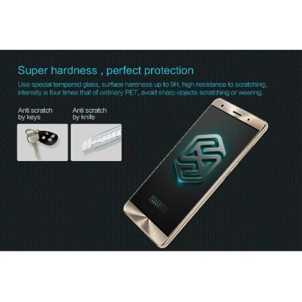 محافظ صفحه نمایش شیشه ای نیلکین ایسوس Nillkin H Glass Asus Zenfone 3 Deluxe ZS570KL — تصویر ۲