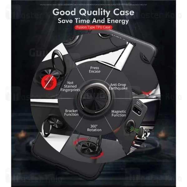 قاب ژله ای طرح چرم انگشتی سامسونگ Samsung Galaxy S10e AutoFocus Magnetic Ring — تصویر ۸