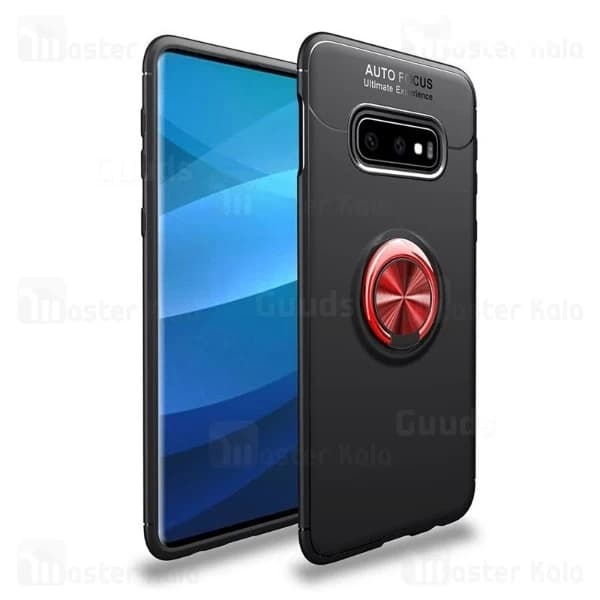 قاب ژله ای طرح چرم انگشتی سامسونگ Samsung Galaxy S10e AutoFocus Magnetic Ring — تصویر ۳