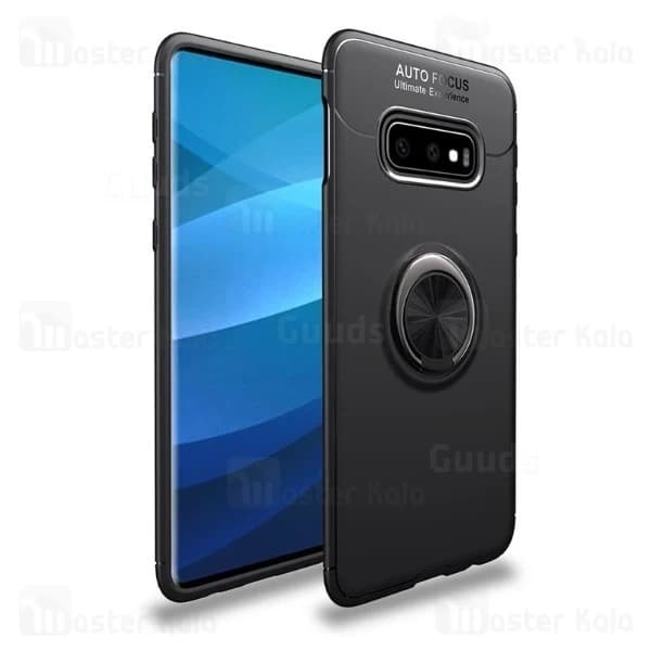 قاب ژله ای طرح چرم انگشتی سامسونگ Samsung Galaxy S10e AutoFocus Magnetic Ring — تصویر ۴