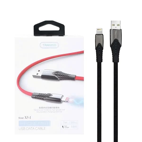 کابل فست شارژ آیفون USB به lightening ترانیو tranyoo مدل T-X5i با گارانتی 12 ماهه آسان توزیع — تصویر ۶