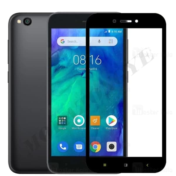 محافظ صفحه شیشه ای تمام صفحه تمام چسب شیائومی Xiaomi Redmi Go Glass — تصویر ۲