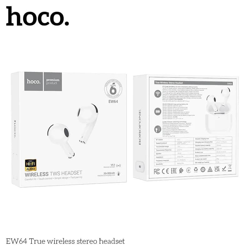 هندزفری بیسیم ایرپاد برند هوکو HOCO مدل EW64