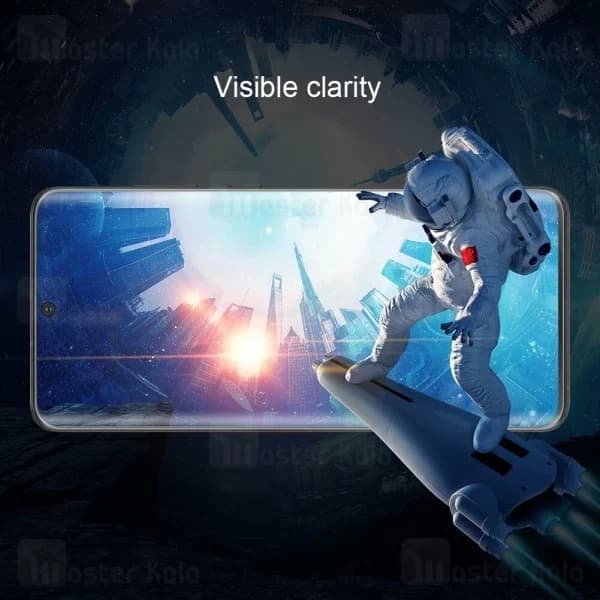 محافظ صفحه شیشه ای دورچسب تمام صفحه نیلکین Samsung Galaxy S20 3D CP+ Max — تصویر ۵
