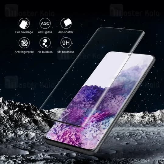 محافظ صفحه شیشه ای دورچسب تمام صفحه نیلکین Samsung Galaxy S20 3D CP+ Max — تصویر ۸