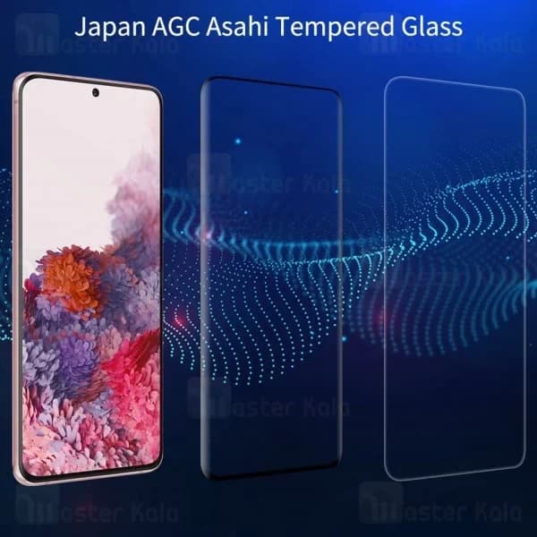 محافظ صفحه شیشه ای تمام صفحه تمام چسب نیلکین Samsung Galaxy S20 Nillkin 3D DS+ Max — تصویر ۲
