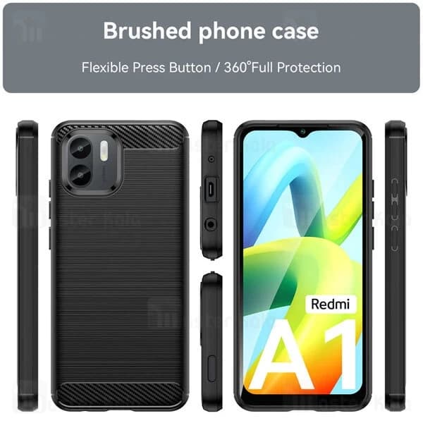 قاب فیبر کربنی شیائومی Xiaomi Redmi A1 Rugged Armor Fiber Carbon — تصویر ۳