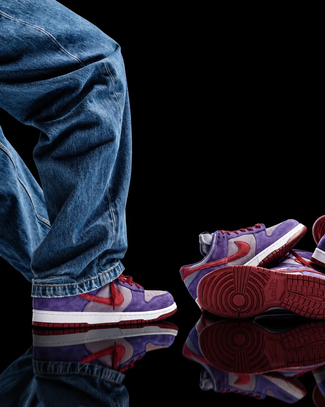 نایک SB Dunk Low Plum بنفش قرمز — تصویر ۵
