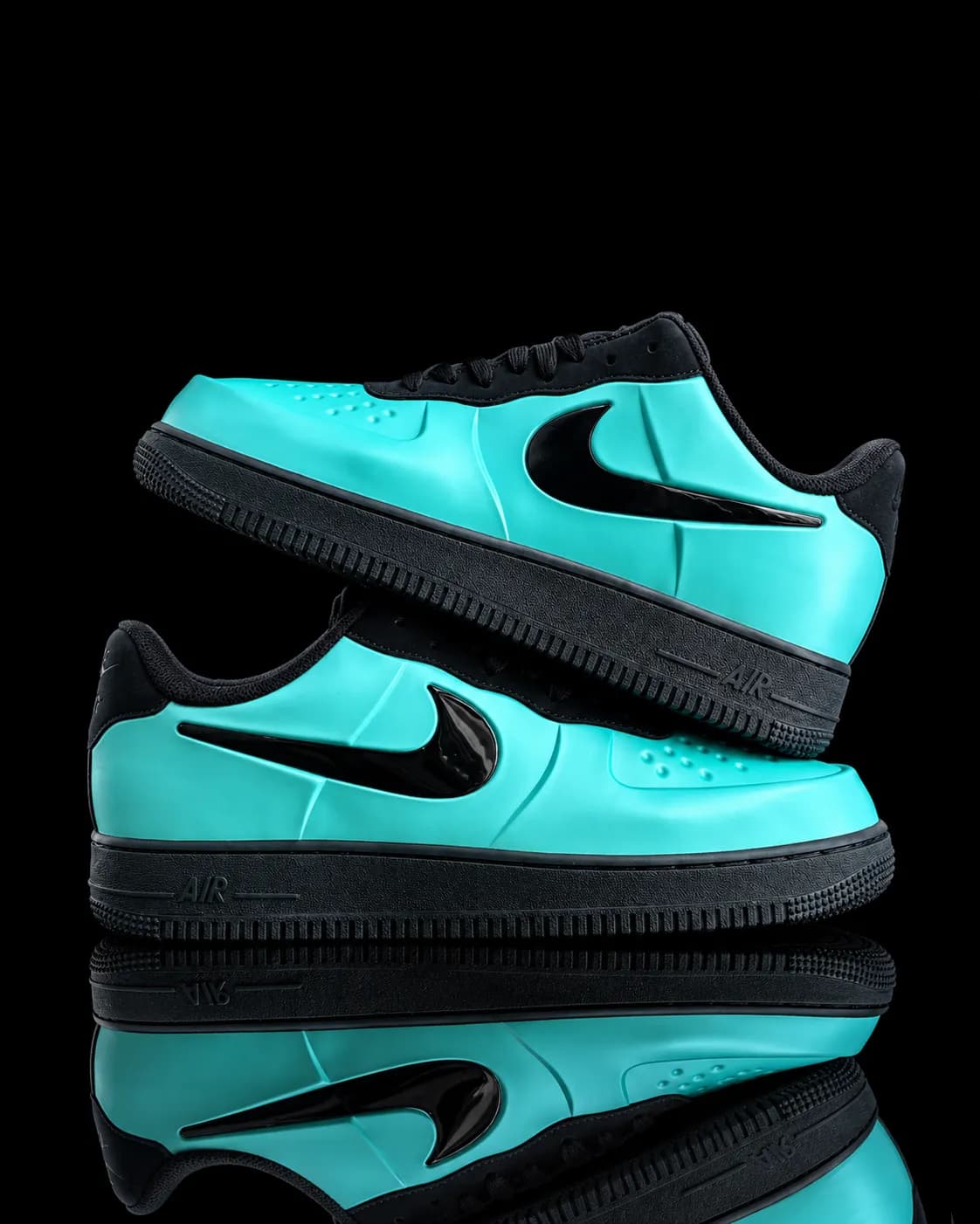 نایک ایر فورس 1 فوم Foamposite سبز آبی — تصویر ۳