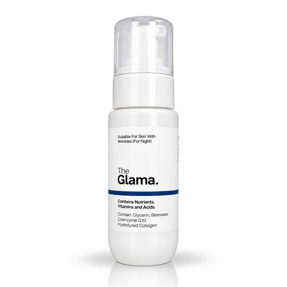 کرم مناسب برای پوست های دارای چروک(مناسب شب) پمپی ۵۰ میل the glama