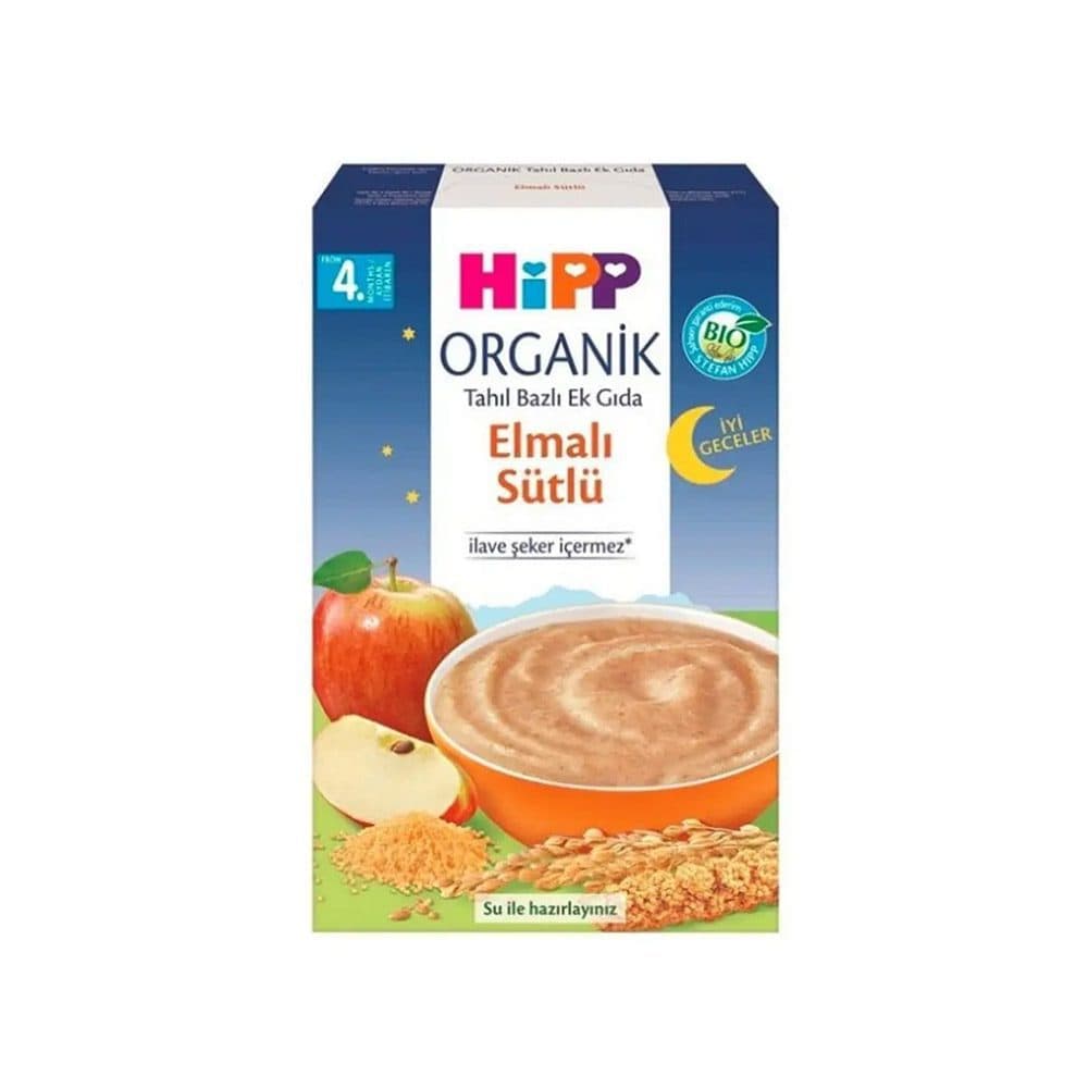 سرلاک ارگانیک هیپ Hipe مدل غلات شیر و سیب 250 گرم
